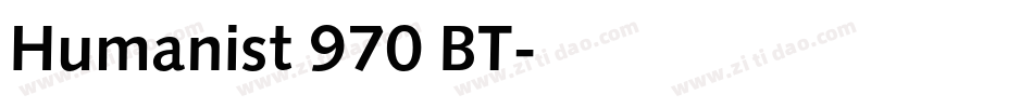 Humanist 970 BT字体转换